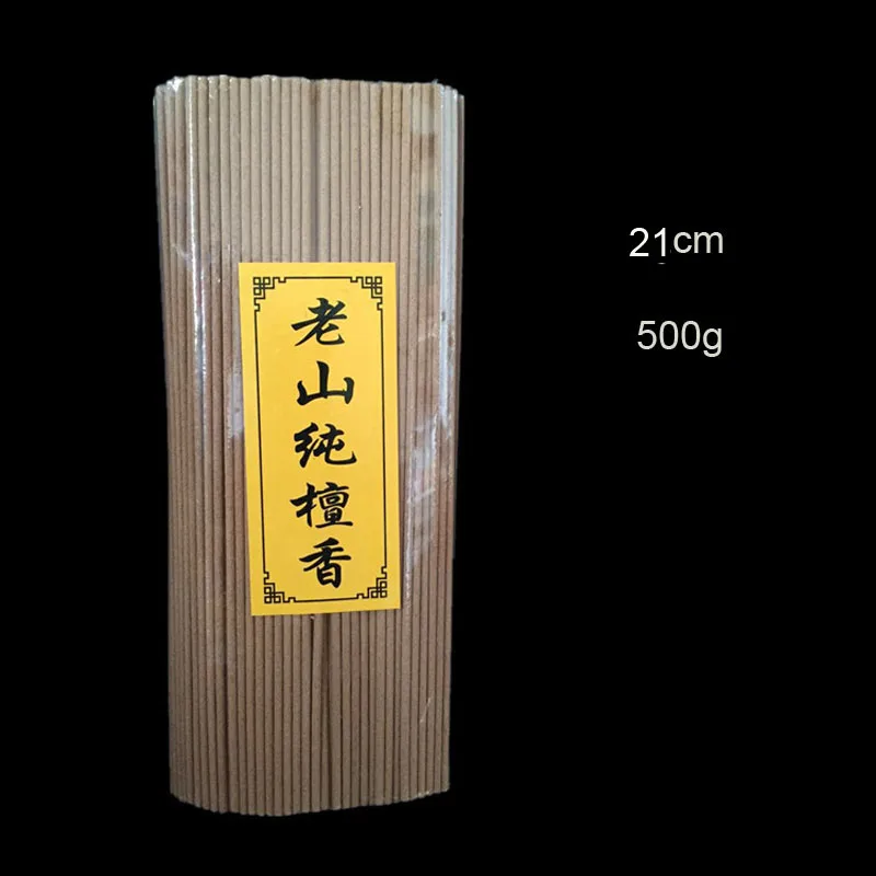 T Laoshan чистый натуральный сандаловое дерево линия благовония палочка 500 г оптом Упакованные палочки благовония товары по тематике Будда Свежий воздух - Аромат: 21cm smoking