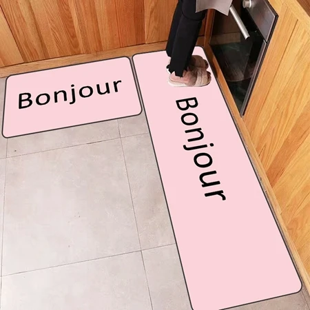 France Bonjour Non-Slip Kitchen Carpets Durable Entrance Door Mat Bathroom Pink Carpet Designer Kitchen Mats Home Decor Tapete - Цвет: Kitchen Mat1