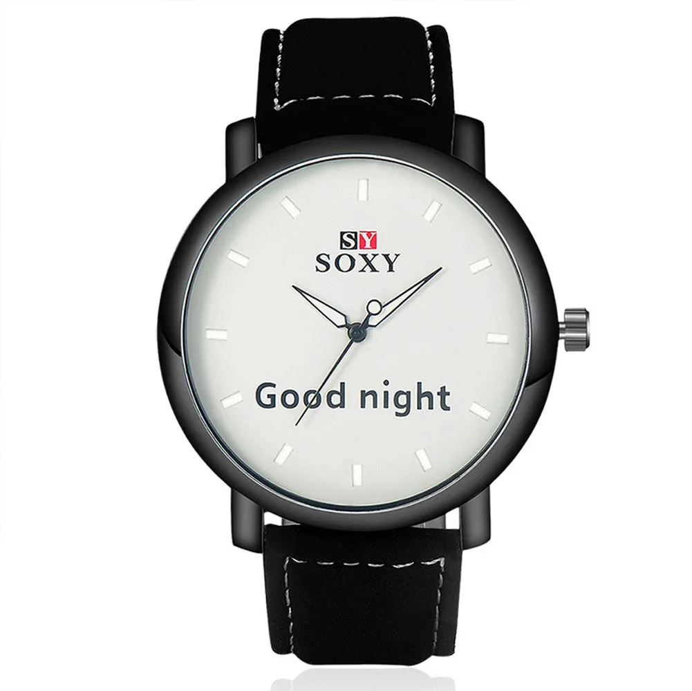 

Men Watch Fashion COOL DIAL Dark Black Pointer Sport Watch Quartz Wristwatch saat relojes para hombre zegarek Clcok horloge