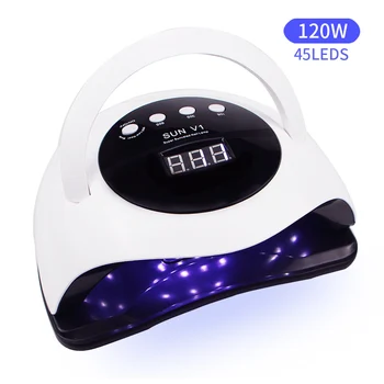 

120W UV Lamp LED Nail Dryer For Manicure Gel Nail PolishLamp Drying Gel Varnish Nail Dryer Machine With sensing LCD Display