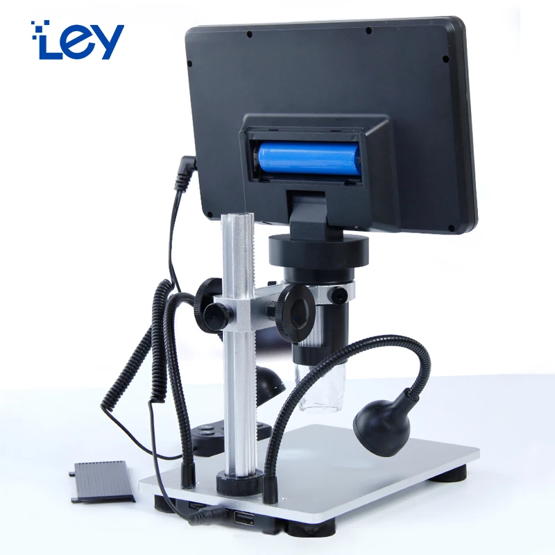 US $107.42 1000X Digital Microscope for Mobile Phone Repair Soldering 4K HDMI Electronic Magnifier with Light Arm Stand 1080P LCD Display