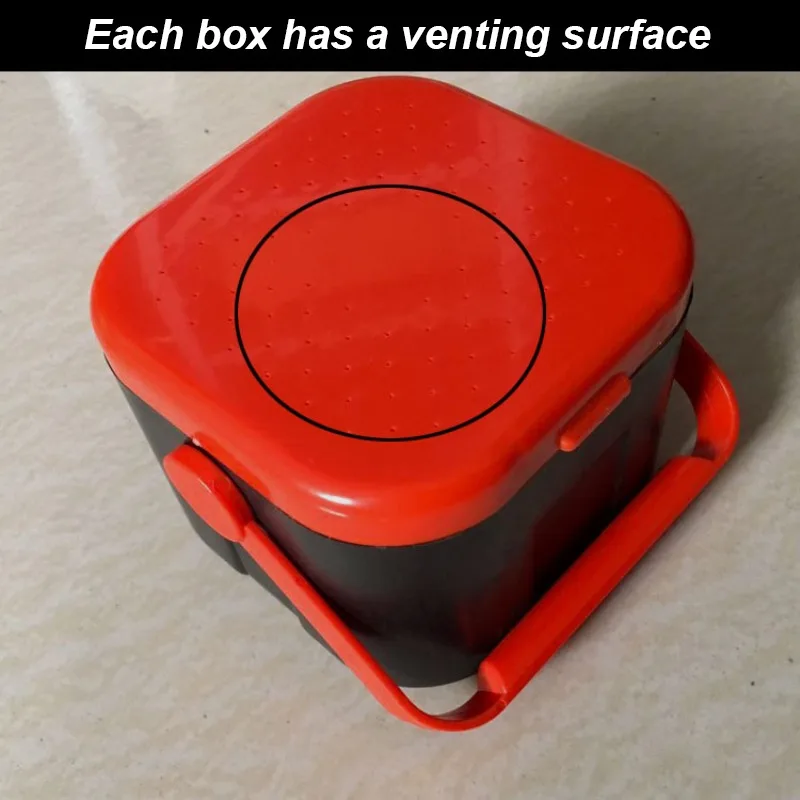 Dropship Multifunctional 2 Compartments Fishing Box Plastic Earthworm Worm Bait Lure Fly Carp Fishing Tackle Box Accessories