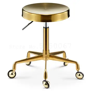 

All stainless steel work bench hair salon does not card hair salon chair rotation lift barber shop chair hairdressing round stoo