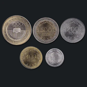 

Colombia set 5 pcs Issuing Coins Original Coin 100% Real Unc