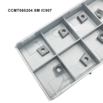 

CCMT060204 SM IC907 Turning Tool Carbide Inserts Internal Turning Tool Knife Blades CNC Lathe Metal Cutter Tools