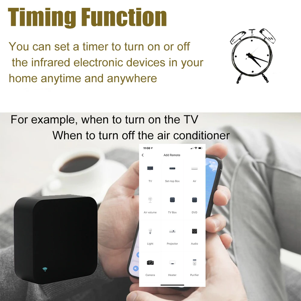 Tuya wifi ir + rf controle remoto