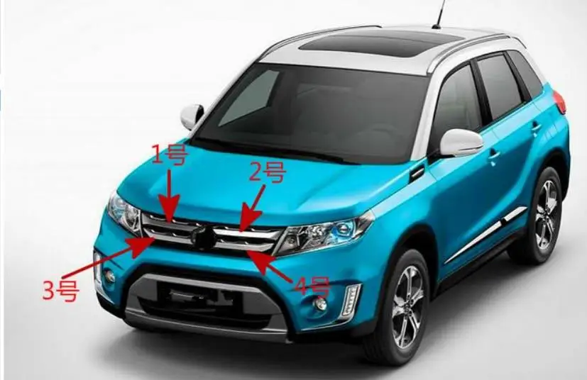 Для Suzuki Vitara- ABS хромированный обод хромированный Стайлинг бамперная решетка сетка Чехлы наружное украшение авто аксессуары
