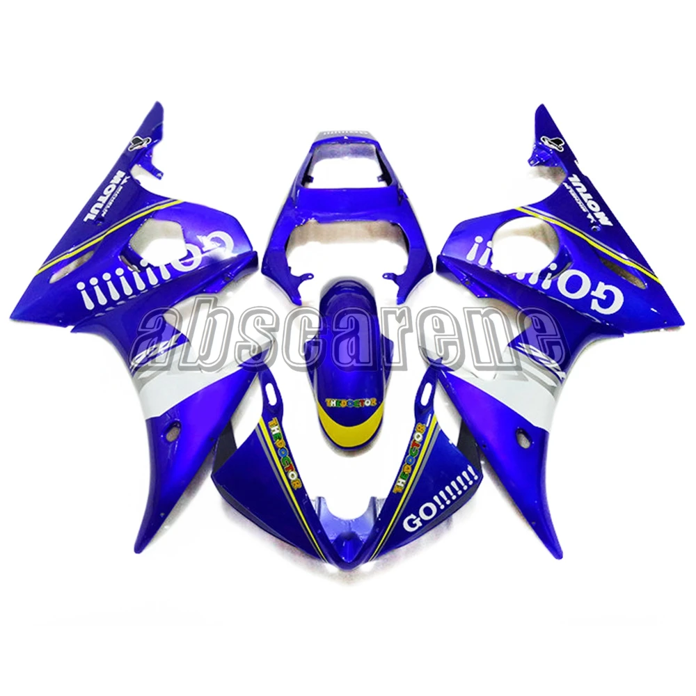 Полный комплект обтекателей для мотоцикла Yamaha YZF600 R6 2003 2004 2005 YZF R6 03 04 05 ABS пластик Инжекционный кузов синий белый GO