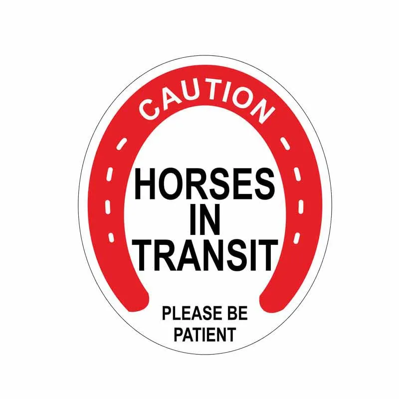 

Creative Horses In Transit Car Sticker Accessories Vinyl PVC 14cm*12cm Motorcycle Car Styling Decal