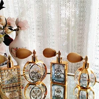 Perfume Jar Gold-Plated Airbag Spray Perfume Pottle Home Desktop Decor Luxury Crystal Glass Bottle Sample Room Ornament 1
