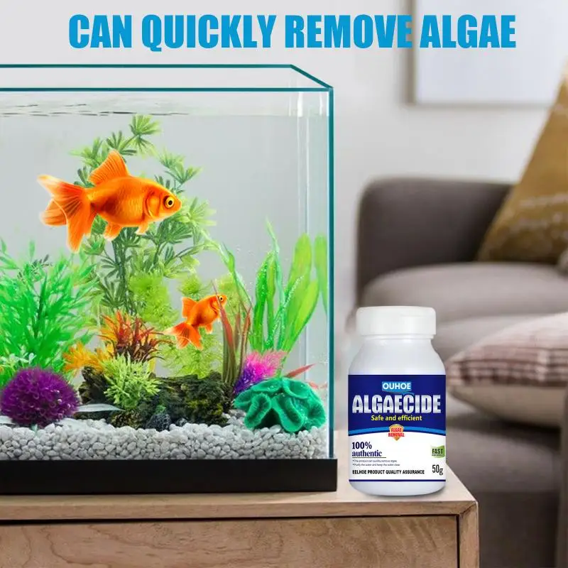 50g High Efficiency Algaecide Algae Moss Control Water Purification Reduce Algae Safe Efficient Algaecide For Aquarium Pond fish tank water purifier aquatic algae remover