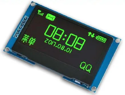 Green oled panel 2,42 дюймов белого и синего цвета желтый и зеленый цвета 128x64 OLED дисплей модуль OLED модуль 4-проводной SPI интерфейс межсоединений интегральных схем I2C Интерфейс 7PIN Драйвер ic ssd1309 - Цвет: Green oled panel