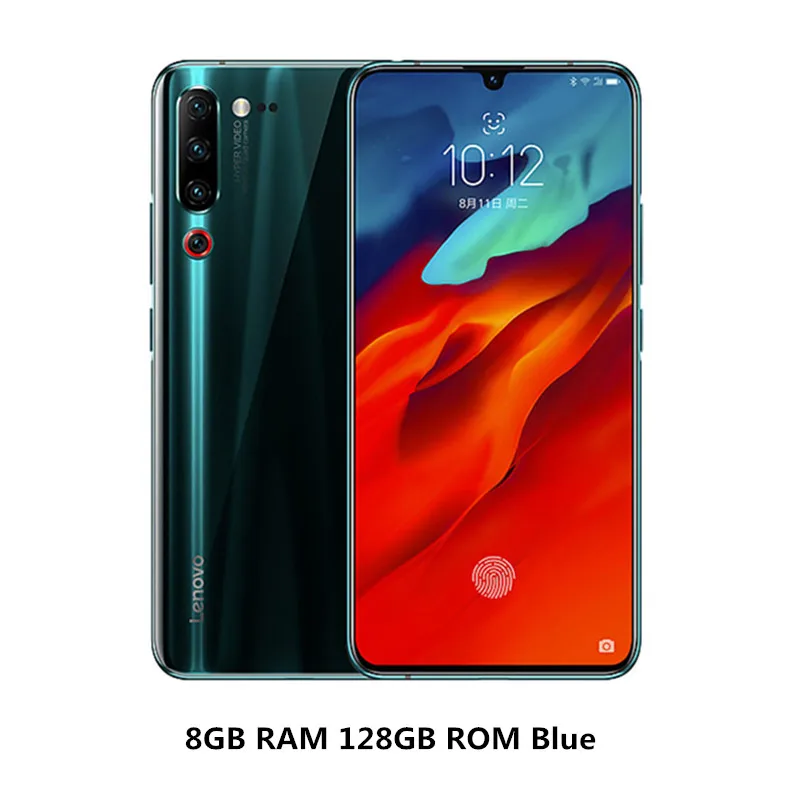 8GB 128GB Blue Lenovo Z6 Pro, 6 ГБ/8 ГБ ОЗУ, 128 Гб/256 Гб ПЗУ, Android 9, Snapdragon 855, глобальная ПЗУ, 6,39 дюймов, отпечаток пальца, задняя камера, 48мп, четырехъядерный телефон - Цвет: 8GB 128GB Blue