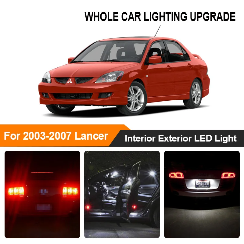 Автомобильные светодиодные лампы белого и желтого цвета для Mitsubishi Lancer 2003-2004 |