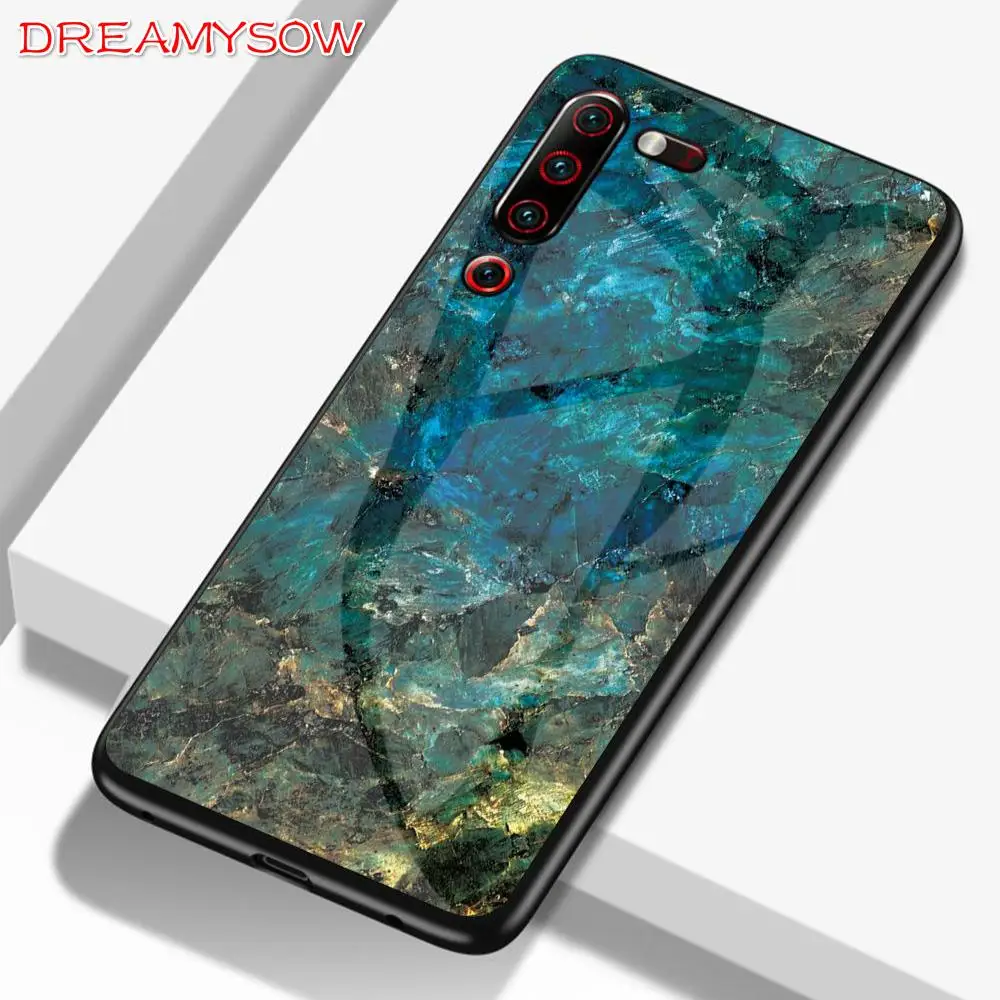 

Luxury Marble Tempered Glass Phone Case for Lenovo Z6 Lite Back Cover Case for Lenovo Z6Pro Z5S full Protective cover shell Capa