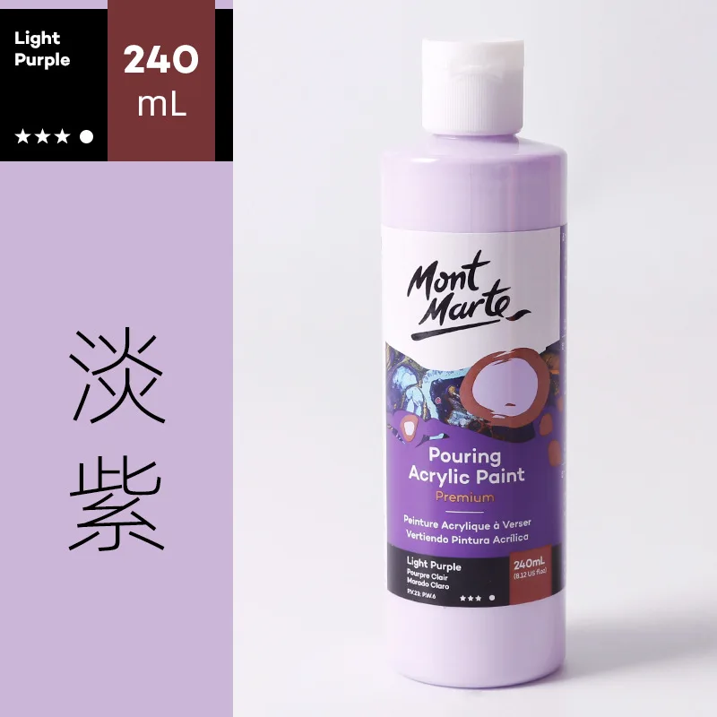 Premium Pre-mixed Acrylic Pouring Paint Set,240ml Bottles for Surfaces Stretched Canvas, Wood, MDF and Air Drying Clay