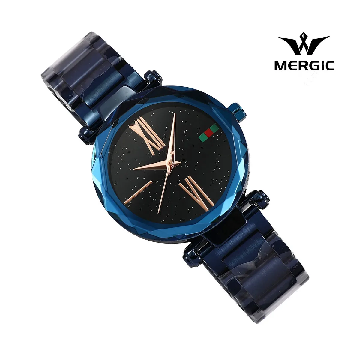 

Woman watch net red shake sound with the Roman starry surface solid steel belt butterfly buckle waterproof girl watch wholesale