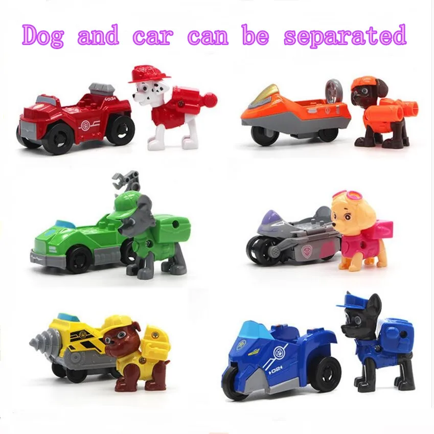Подлинный деформируемый Игрушечный Набор для игры в Щенячий патруль, автобус, Сторожевая Башня, спасательная парковочная деформация, самолет, Щенячий патруль, Детский Рождественский подарок