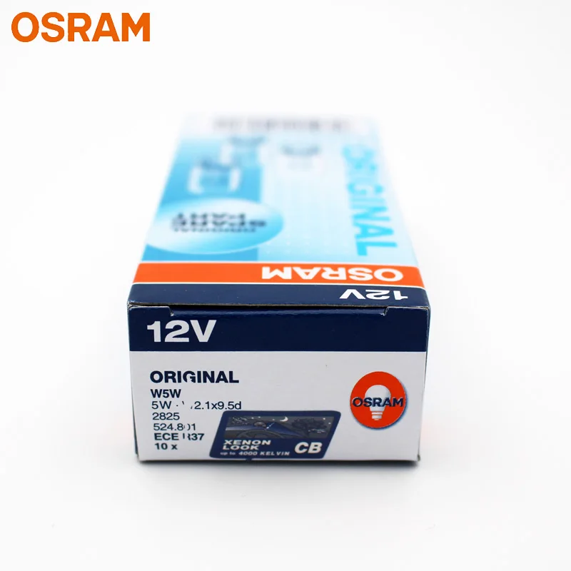 OSRAM T10 интерьерный светильник указатели поворота оригинальные 12В W5W 4000K холодный