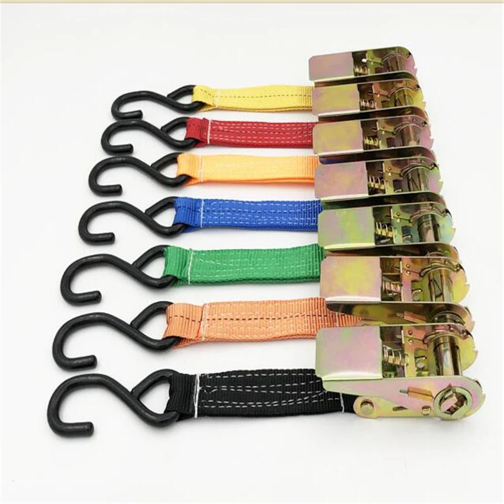 2.5cm X 200cm Car Tensioner Selfdriving Tour S Hook Ratchet Luggage