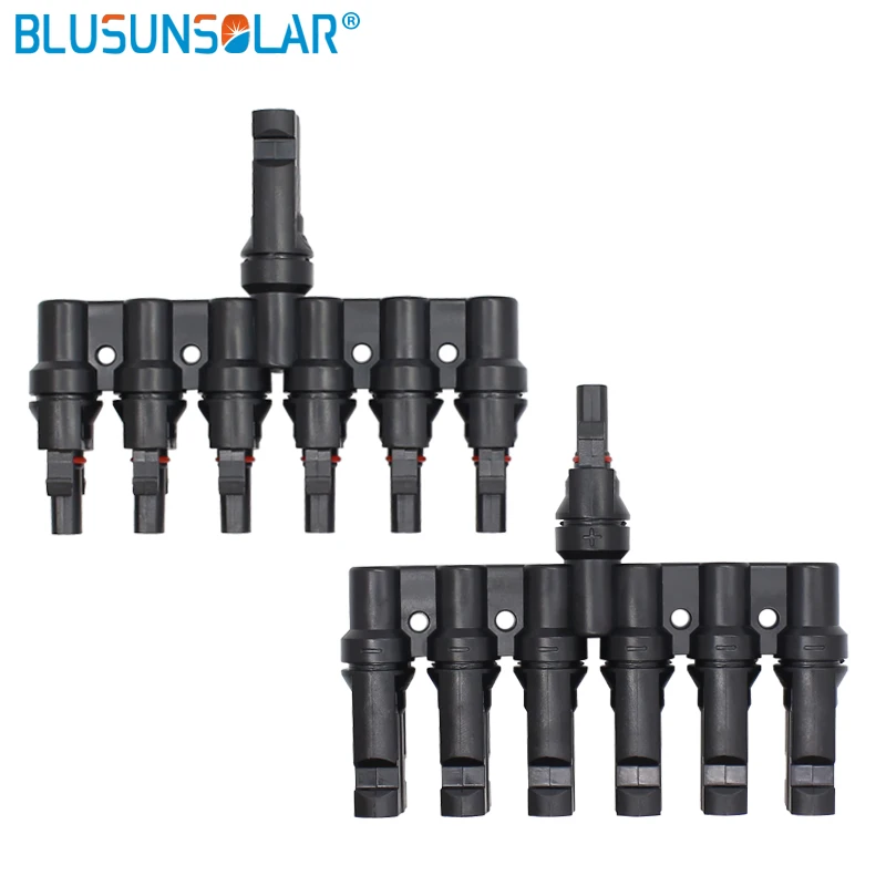 

1 Pairs 25 Years Quality Warranty Waterproof IP67 6 in 1 Female and Male T Branch Connector M/F Solar SOLAR PV Connector TF0170