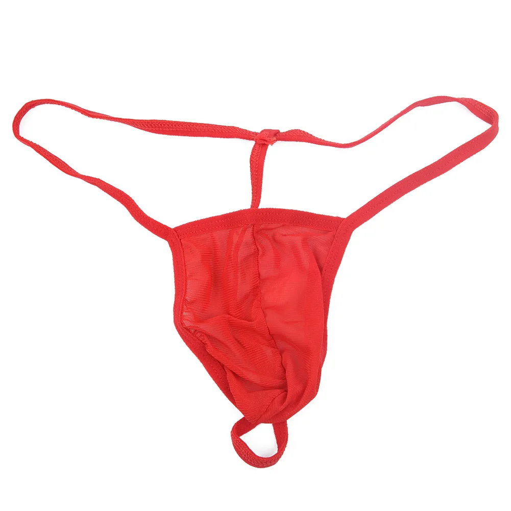 Сексуальные мужские стринги Сетчатое нижнее белье с низкой талией Т образным