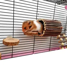 Деревянный туннель для животных жевательная игрушка для кролика хорька хомяка морская свинка Y5GB