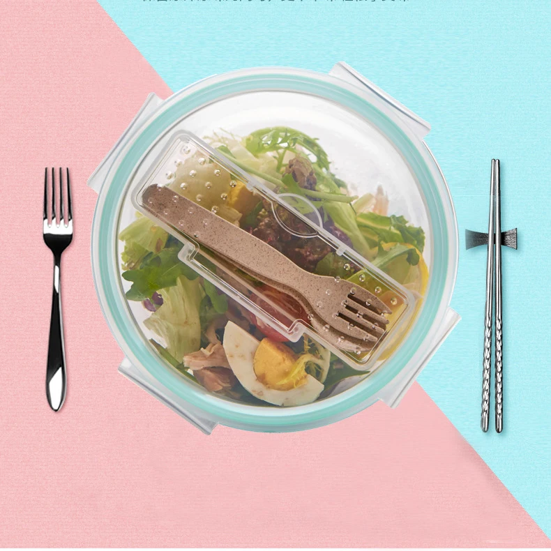 1 шт., Bento Box, контейнеры для хранения еды, стеклянные Bento Box для взрослых и детей с сумкой для обеда, столовые приборы, коробка для еды