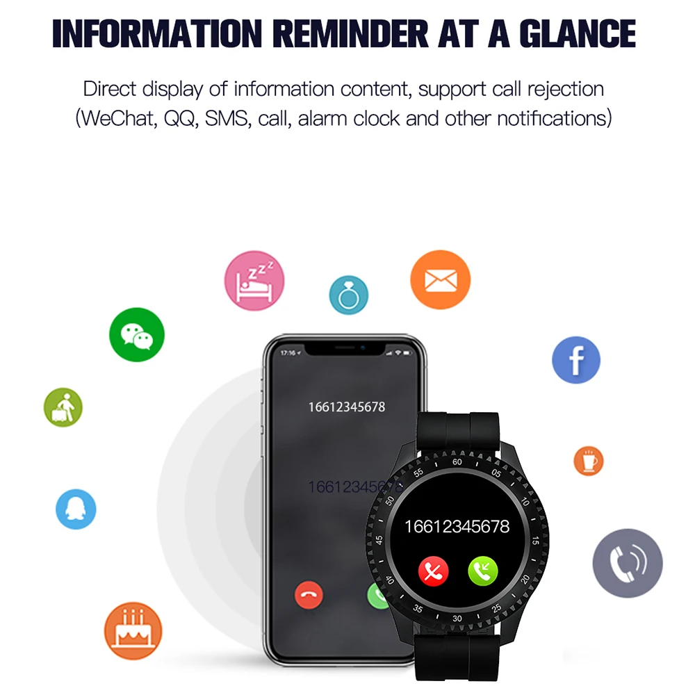 Comprar Reloj inteligente Nennbo F17 con Bluetooth, Monitor de ritmo cardíaco, rastreador de ejercicio deportivo, recordatorio de llamadas de presión arterial, reloj para hombres y mujeres