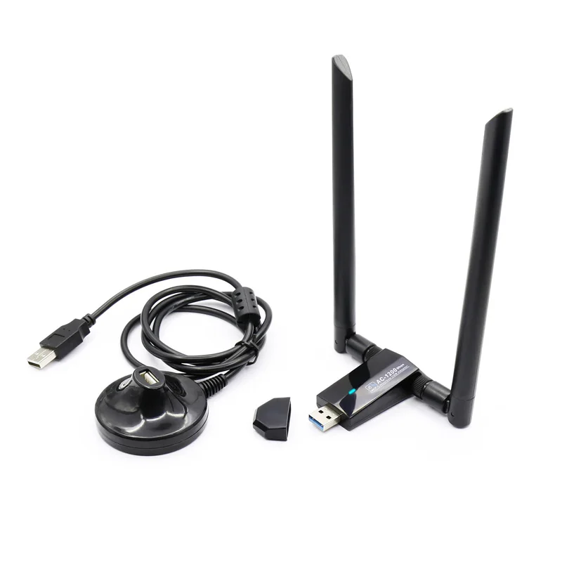 Rtl8812au Двухчастотная сетевая карта Kali 1200 м, Usb гигабитная сетевая карта для ноутбука, Настольная сетевая карта
