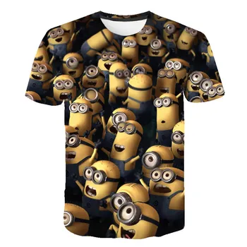 

3D baby Boys Minions T-shirt Kids Anime cartoon Funny Girls Clothes Cartoon summer Tops Baby Tshirt Clothes camisetas