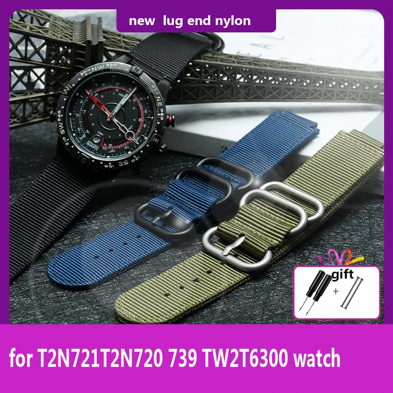 Ремешок для часов Timex T2N721T2N720 739 TW2T3600 нейлоновый ремешок 24*16 мм кольцо из