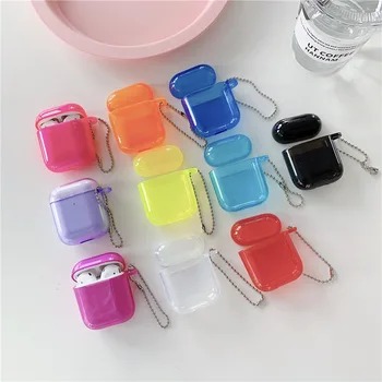 

For AirPod 1 2 Case Blue Purple White Black Soft Silicone Thin Transparent Clear Cases For Apple Airpods Case Cover Funda