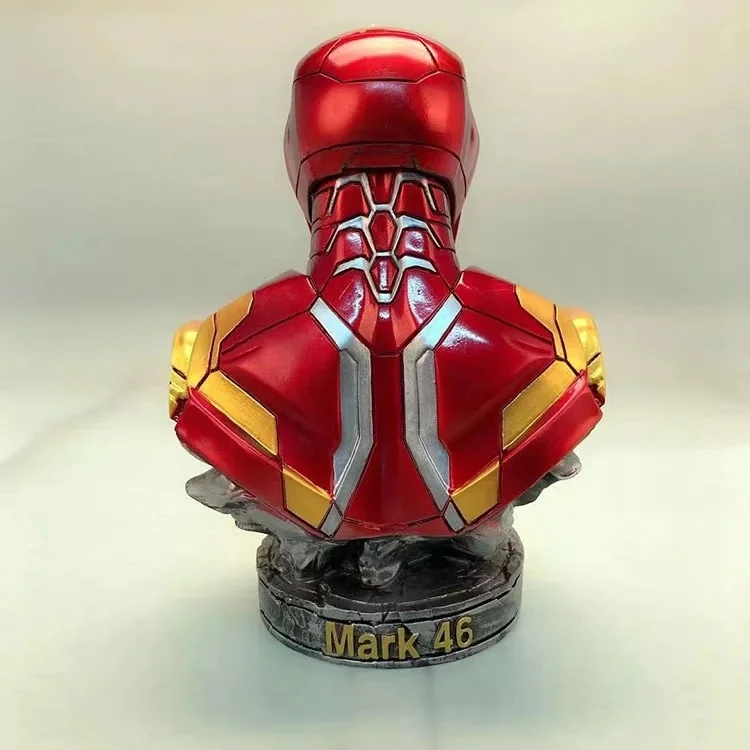 Железная модель человека MK46 статуя боевой урон светящаяся голова fu alliance 4 marvel анимационный фильм и телевизионный дисплей