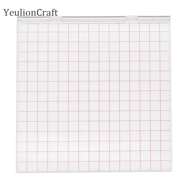 Chzimade Positioning Stamping Tool For Clear Stamps Scrapbook Craft Transparent Acrylic Stamps Folding Boards Scrapbooking