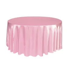 15 шт. розовый атласный стол 305 см круглый