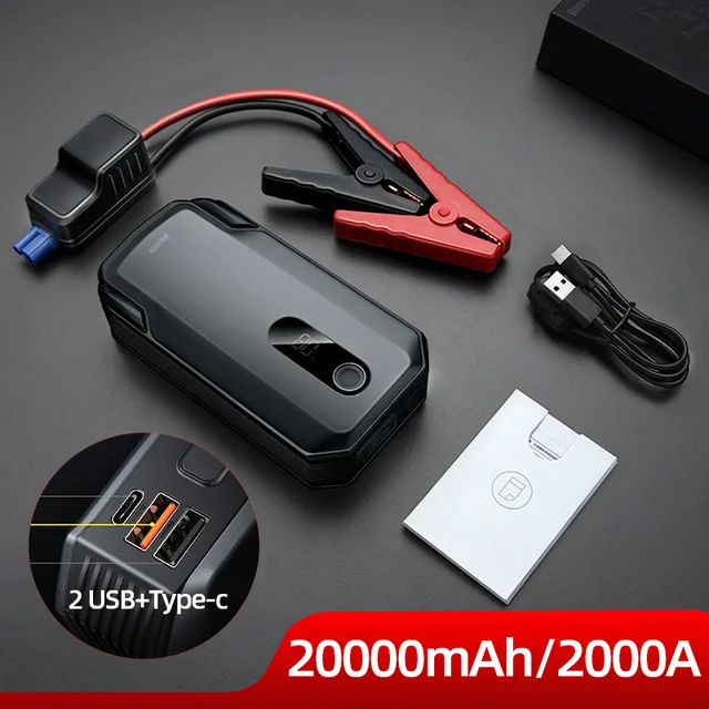 Lue’s House Baseus 20000mAh Jump Starter Power Bank 2000A 12V Portable