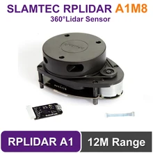 Slamtec rplidar a1 2d 360 graus 12 medidores de varredura raio lidar sensor scanner para robô navega e evita obstáculos