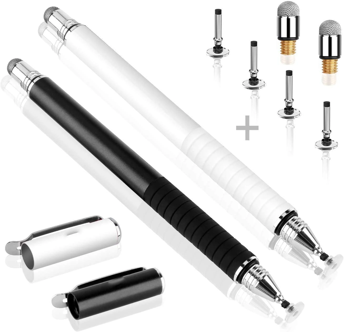 2 in 1 Multifunction Fine Point Round Thin Tip Touch Screen Pen