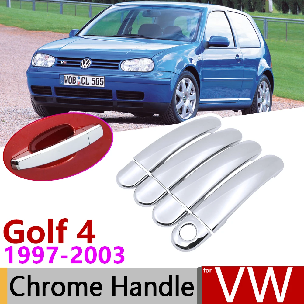 Хромированная крышка дверной ручки для Volkswagen VW Golf 4 MK4 Rabbit A4 1J 1997 ~ 2003 автомобильные