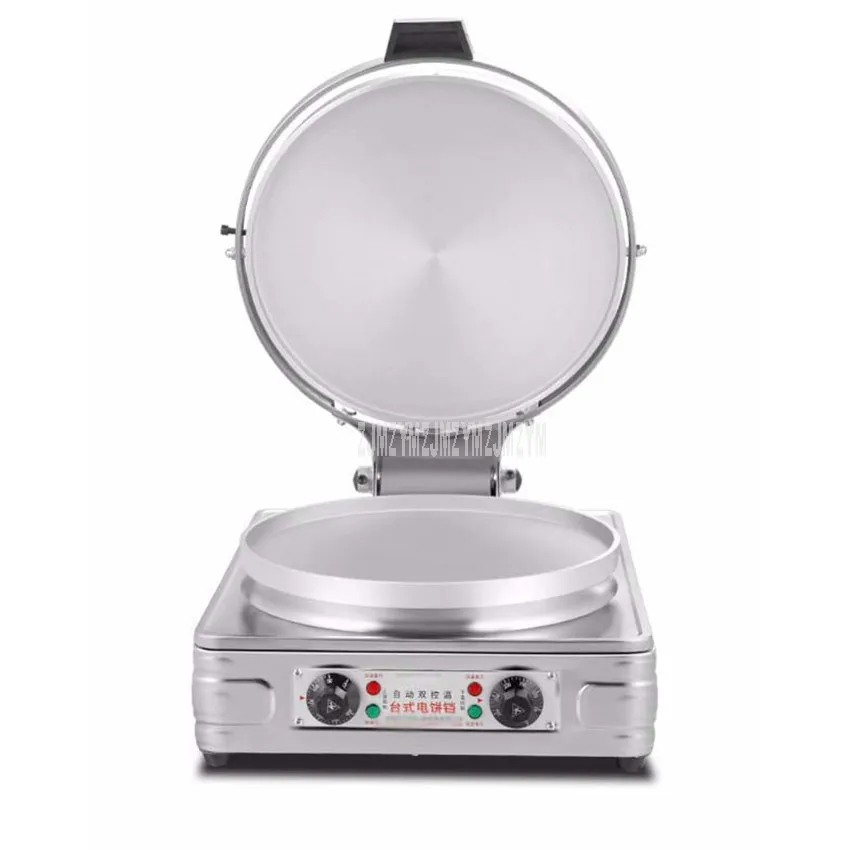 Double Side Heating Electric Crepe Maker Stainless Steel Frying Pan Commercial Automatic Thick Crepe Pancake Making Machine