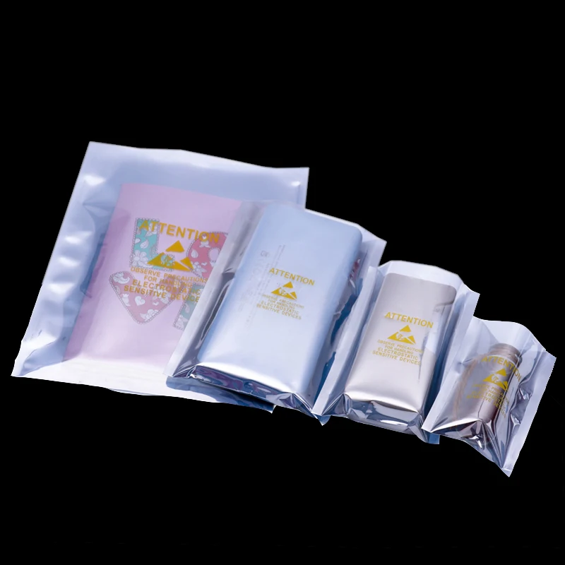 

print Anti-static shield Open pocket Heat seal Flat Packaging bag plastic Motherboard hard disk Optical drive RAM IC Digital