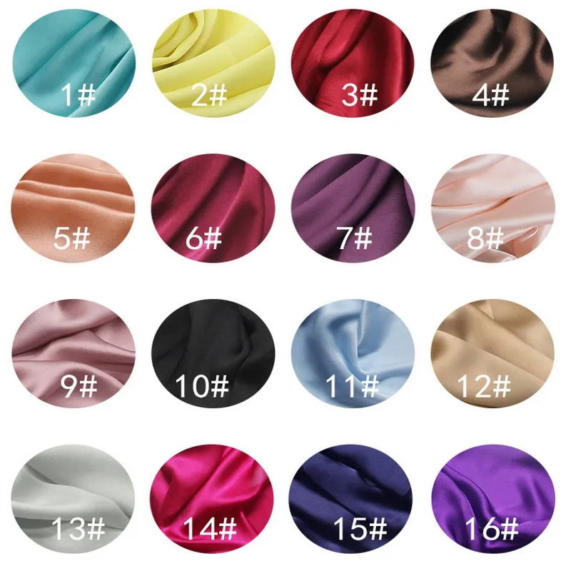 Solid plain Silk Scarf 100% Pure Silk wrap shawl lady women 16colors 70*25.5inch  #4173