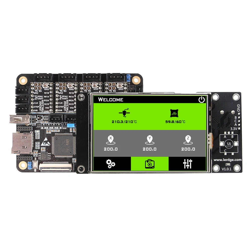 Principal de Controle Lerdge-x Placa Impressora 3d Faça Você Mesmo Kit Eletrônico x2 Placa-mãe Tmc2209 Peças Motorista 256 Subdivisão 32 Bit - Imagem 5