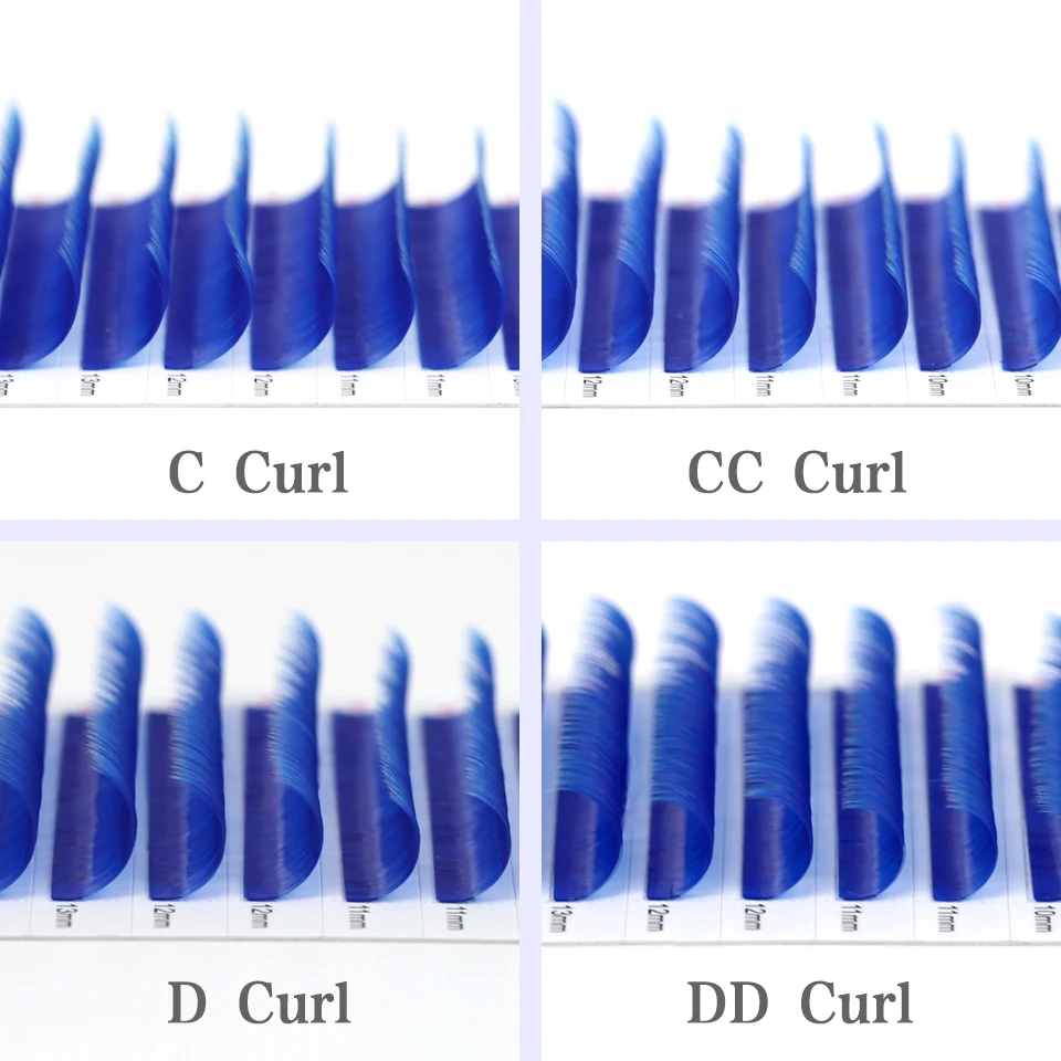 Colore estensione ciglia rosso viola blu rosa bianco marrone colore influenza False estensione ciglia individuali seta ciglia Volume russo