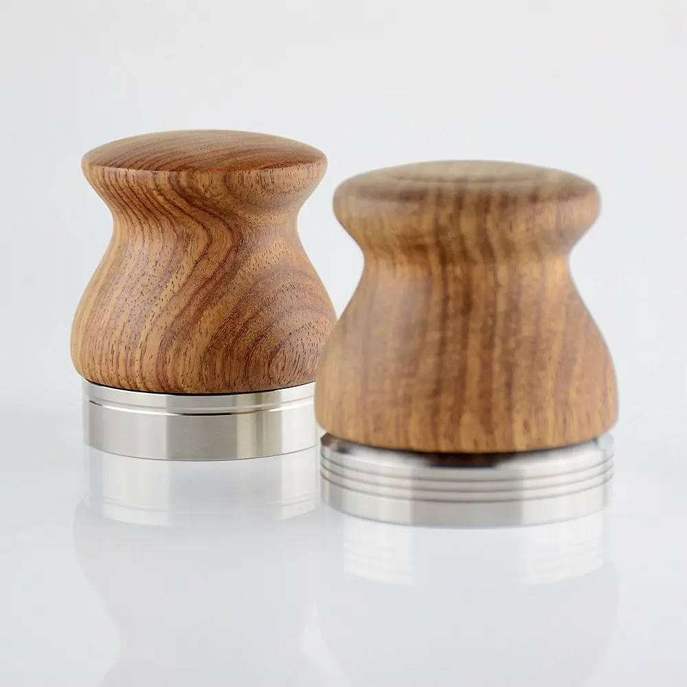

Free shipping 2018 New Arrived Handfeel Round Rosewood Handle Stainless Steel Base Coffee Espresso Tamper 53mm/58mm customized