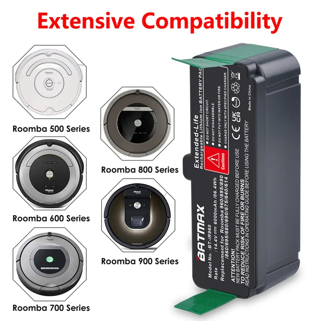 リチウムイオンバッテリー、ルンバ900 800 700 600シリーズ960 980 981