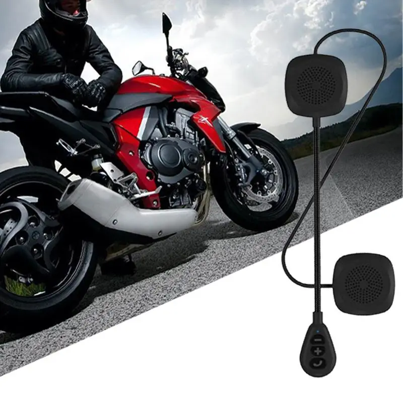 Bluetooth беспроводная анти-помехи Мото шлем гарнитура с микрофоном громкой связи Вызов Bluetooth 5,0 домофон для мотоциклетного шлема