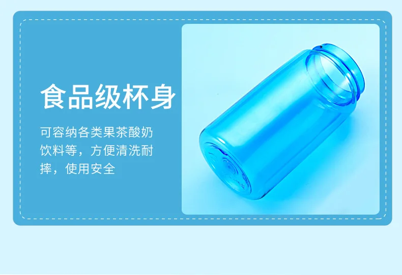 480ML Kids Water Cup Creative Safe Baby Feeding Cups With Straws Leakproof Water Bottles Outdoor Portable Children's Cups