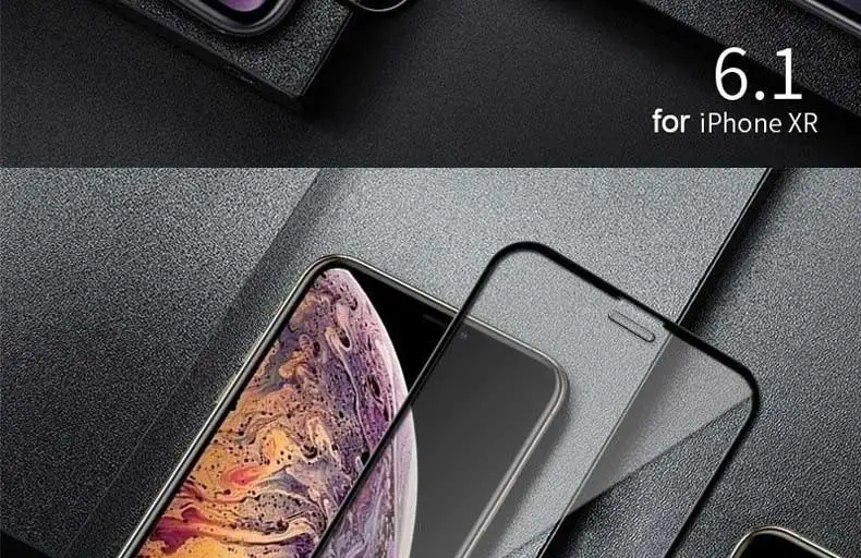Protective Glass For iPhone 11 Pro X XS MAX 11 Screen Protector 9D Full Cover Tempered Glass on iPhone 7 8 Plus X XR Film Case